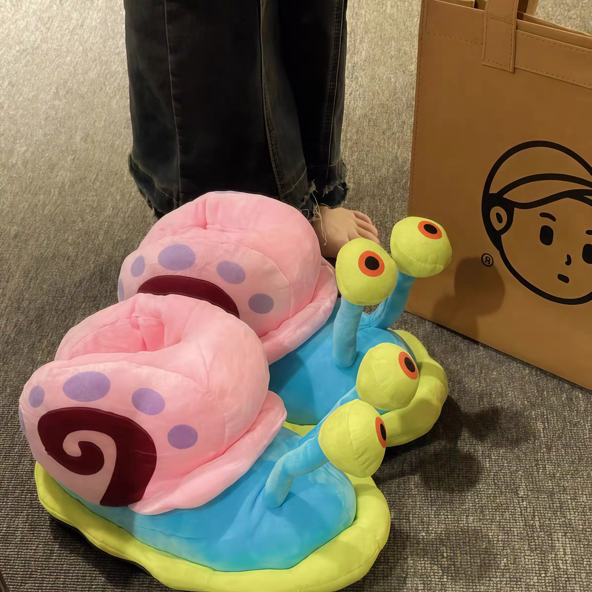 Cute snail shoes SpongeBob slippers