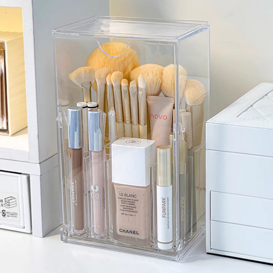 Makeup brush storage