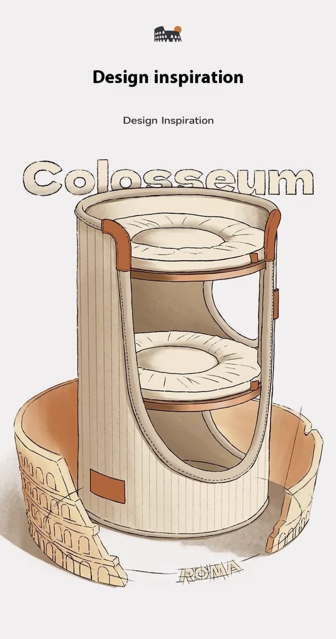 Luxury cat scratching multifunctional cute cat side bed