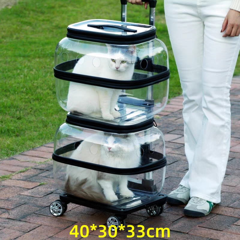 Pet Trolley transparent Suitcase - Cutier Store