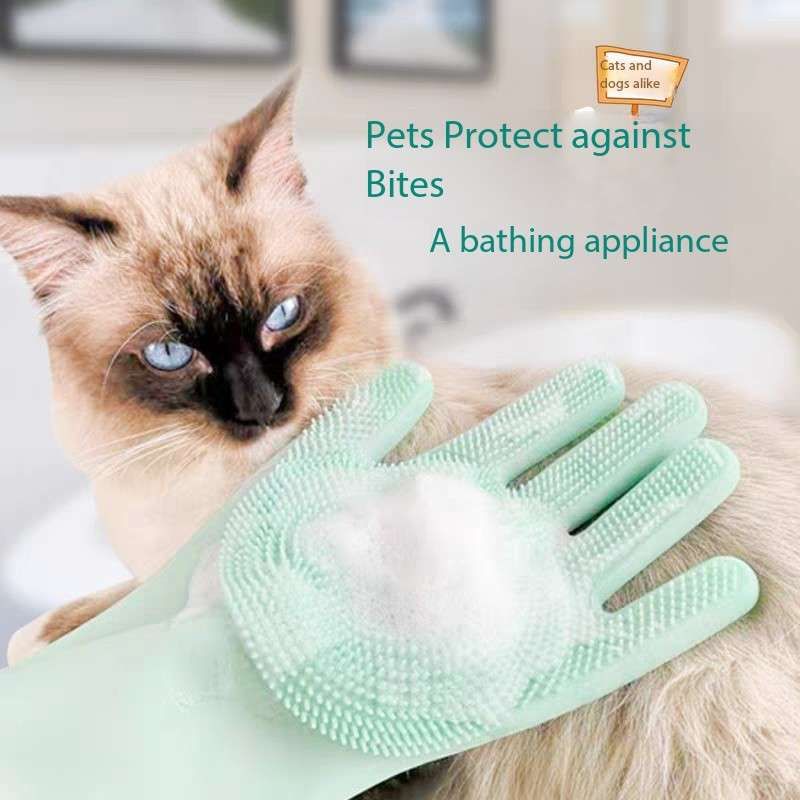 Cat Grooming Bath Gloves Soft Brush - Cutier Store