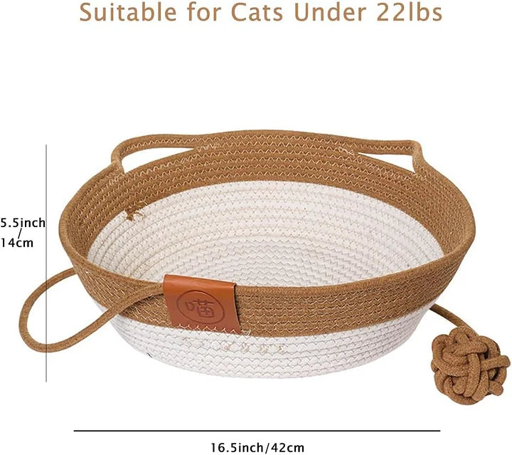 Handwoven Cotton Rope Cat Bed - Cutier Store
