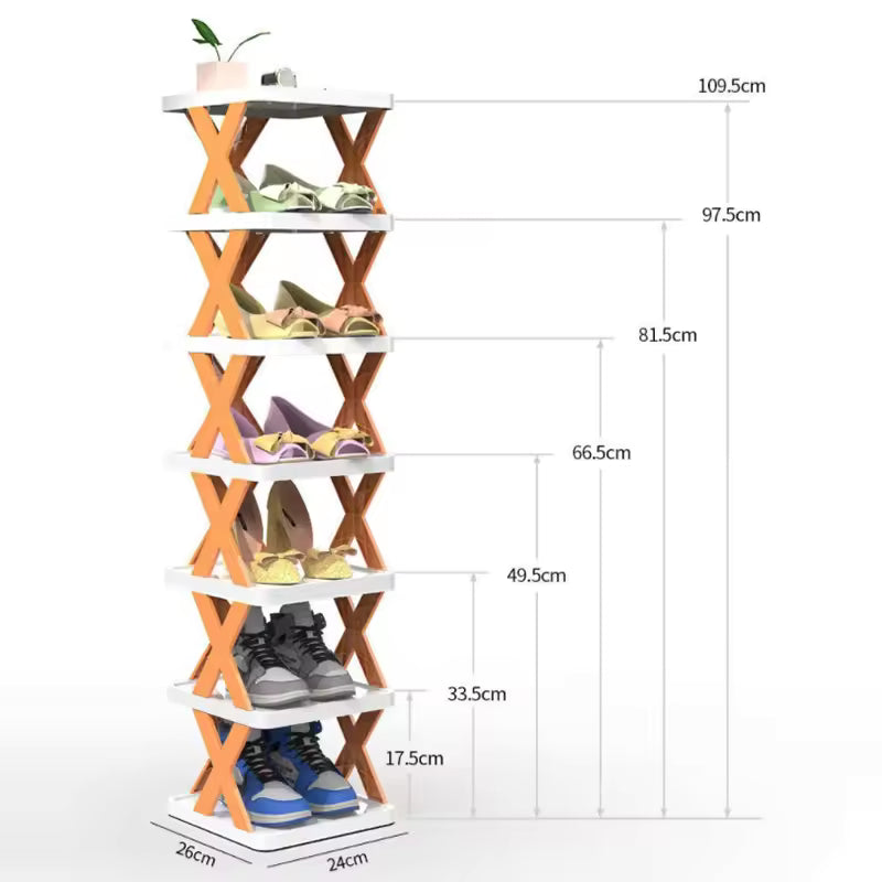DIY Shoe Rack – Vertical Space Saver Storage Shelf for Entryway, Closet, Bedroom