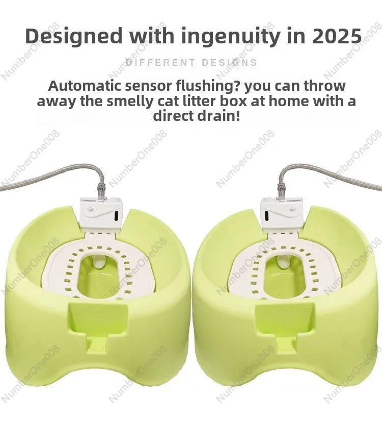 Luxury Automatic Flushing Cat Toilet