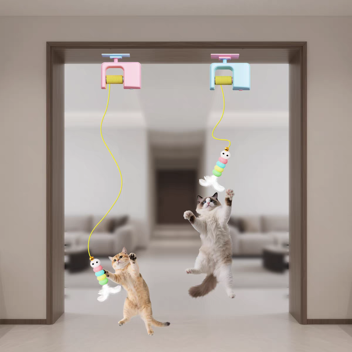 Smart Electric Door-Hanging Cat Yo-Yo Toy – Interactive Self-Play Amusement Toy - Cutier Store