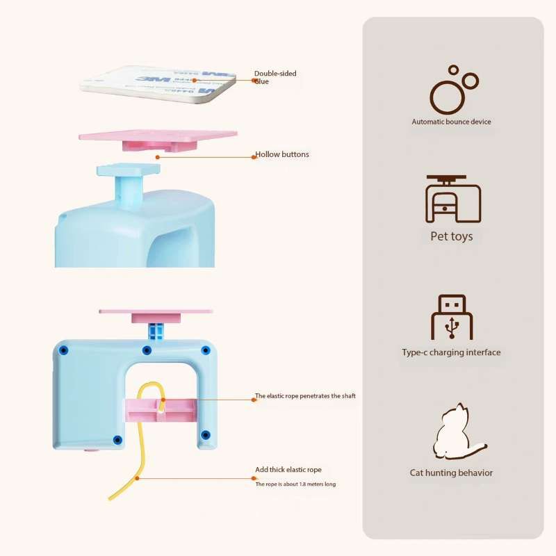 Smart Electric Door-Hanging Cat Yo-Yo Toy – Interactive Self-Play Amusement Toy - Cutier Store