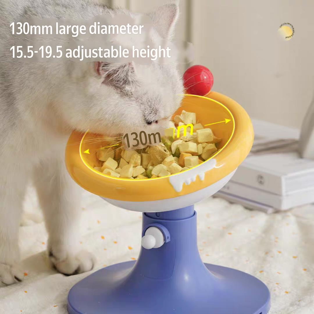 Adjustable Pet cute bouquet style Cat anti spill Bowl - Cutier Store