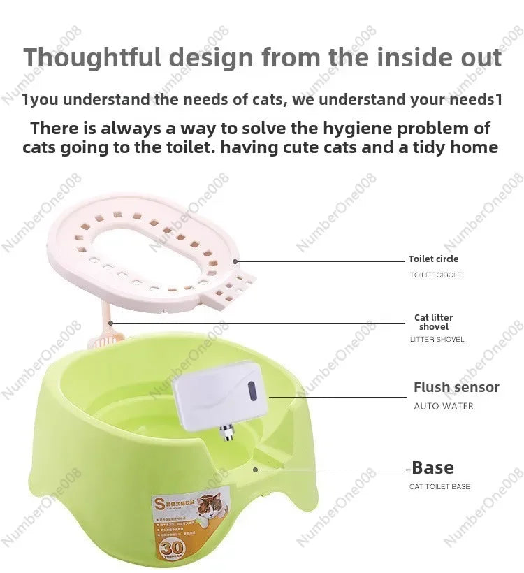 Luxury Automatic Flushing Cat Toilet