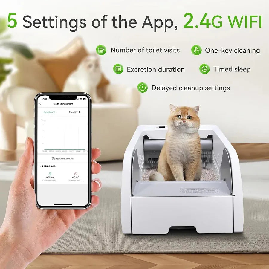Self Cleaning Litter Box, Upgraded Automatic Cat Litter Box - Cutier Store