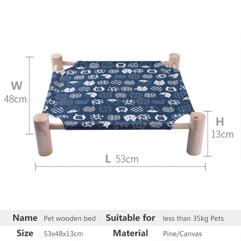 Wooden Cat Camp Bed for summer - Cutier Store