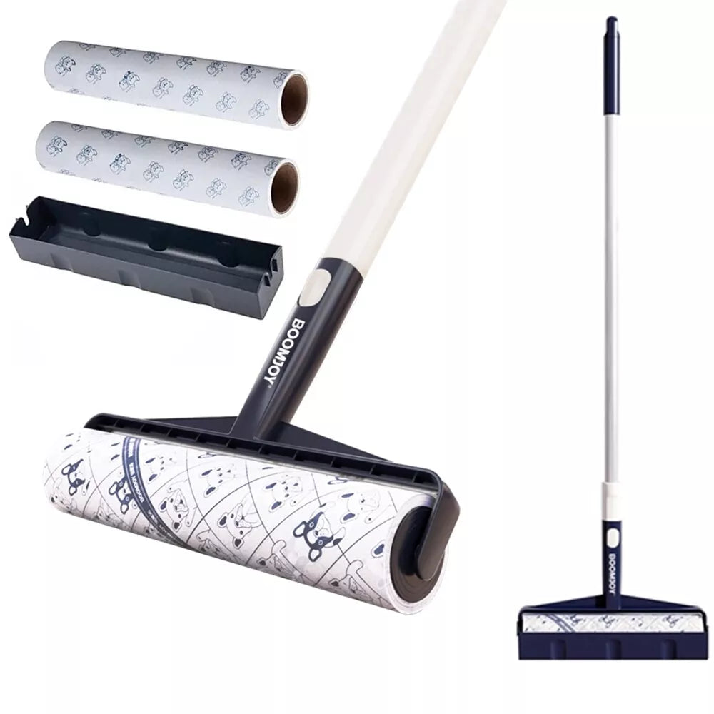 Long Handle Sticky Lint Roller Floor Carpet Clothes Pet Hair Remover - Cutier Store