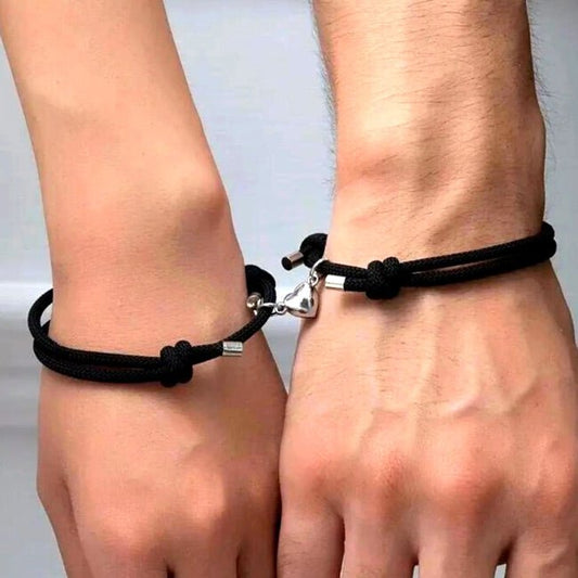 Cute Magnetic Heart Bracelet Set