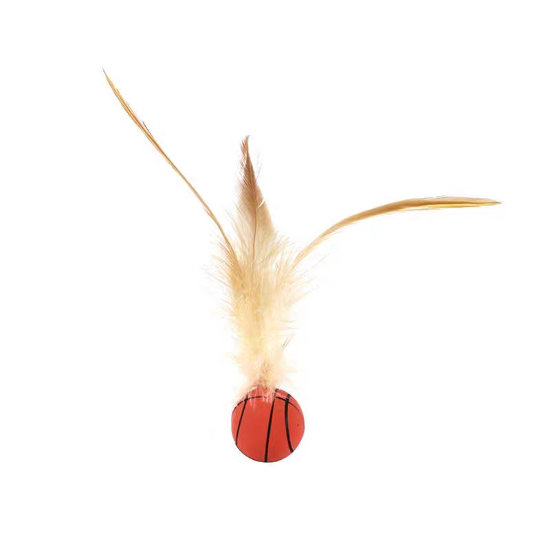Cat bouncy feather elastic interactive ball - Cutier Store