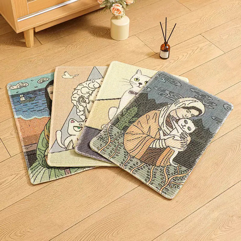 wall decoration painting pet cat claw scratching board - Cutier Store