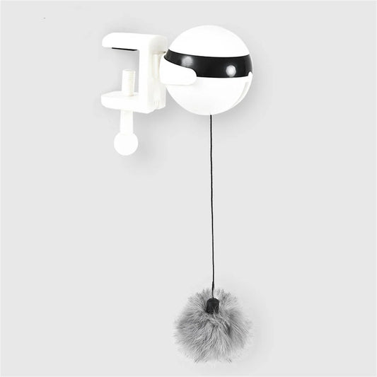 Retractable cat toy with automatic lifting teaser ball, a fun Christmas gift for cats