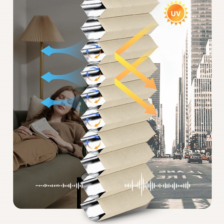 Cordless Honeycomb Window Blinds | Push-Pull Thermal Cellular Shades Window curtain