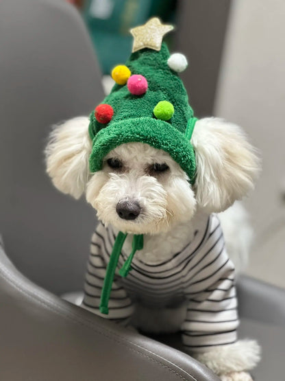 Festive Holiday Pet Hat & Scarf Set – Cute Christmas Costume for Dogs & Cats | Xmas Pet Photo Gift