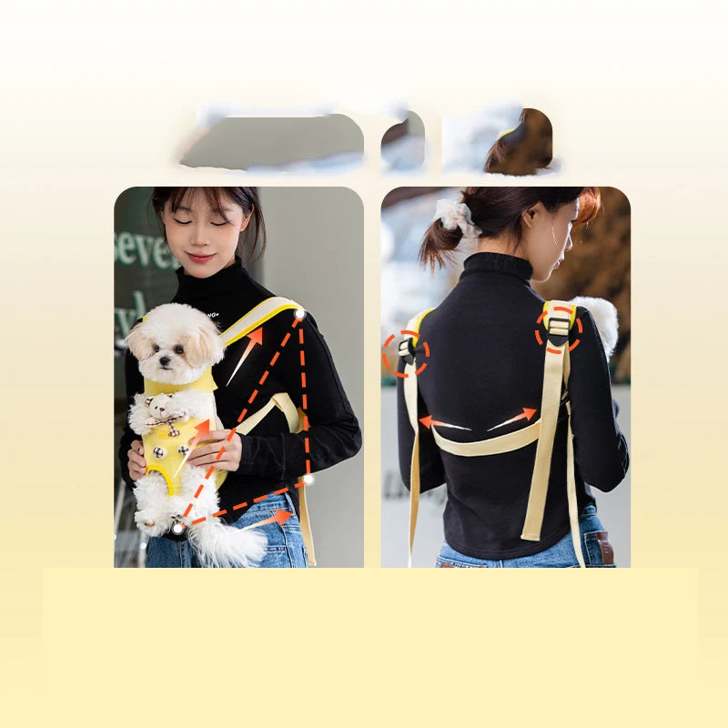 Pet travel Backpack Dog Bag Back Chest