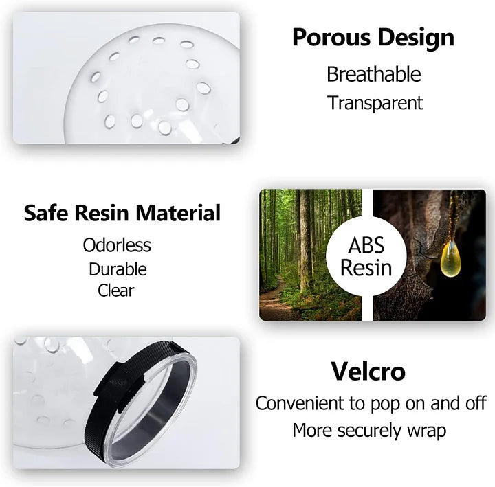 Cat Transparent Muzzle with Breathable Hood | Safe Grooming & Anti-Bite Cover