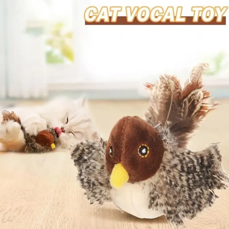 Mouse Sounding Bird Teasing Cat Toy