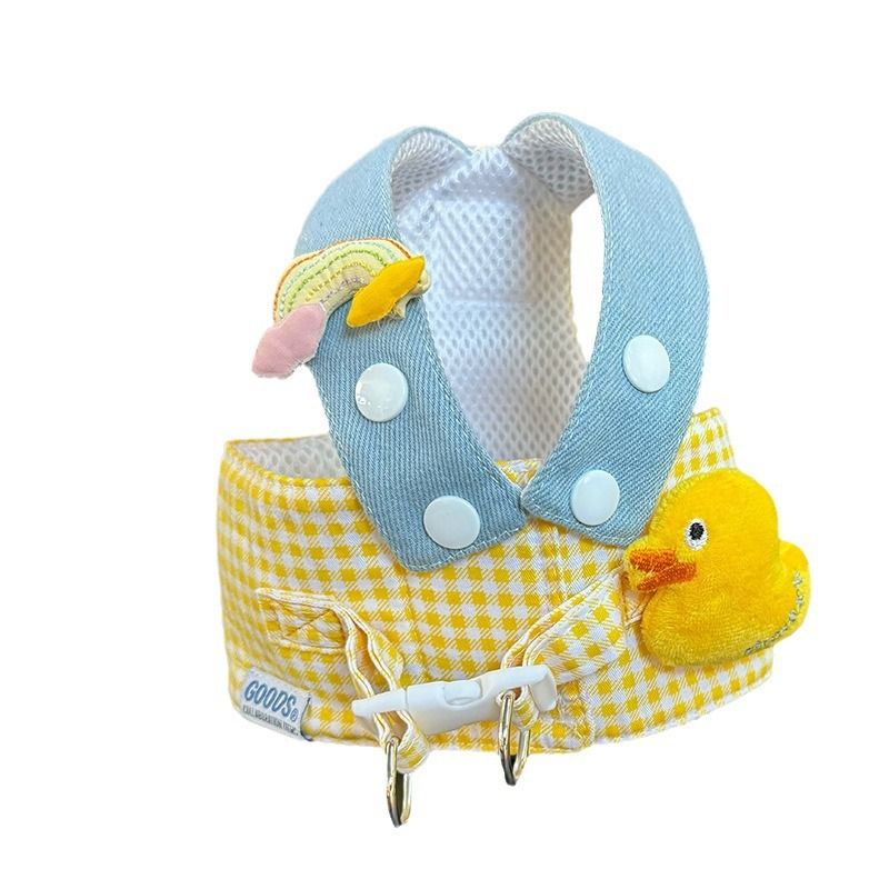 Cute Duck Pet Hat Harness set