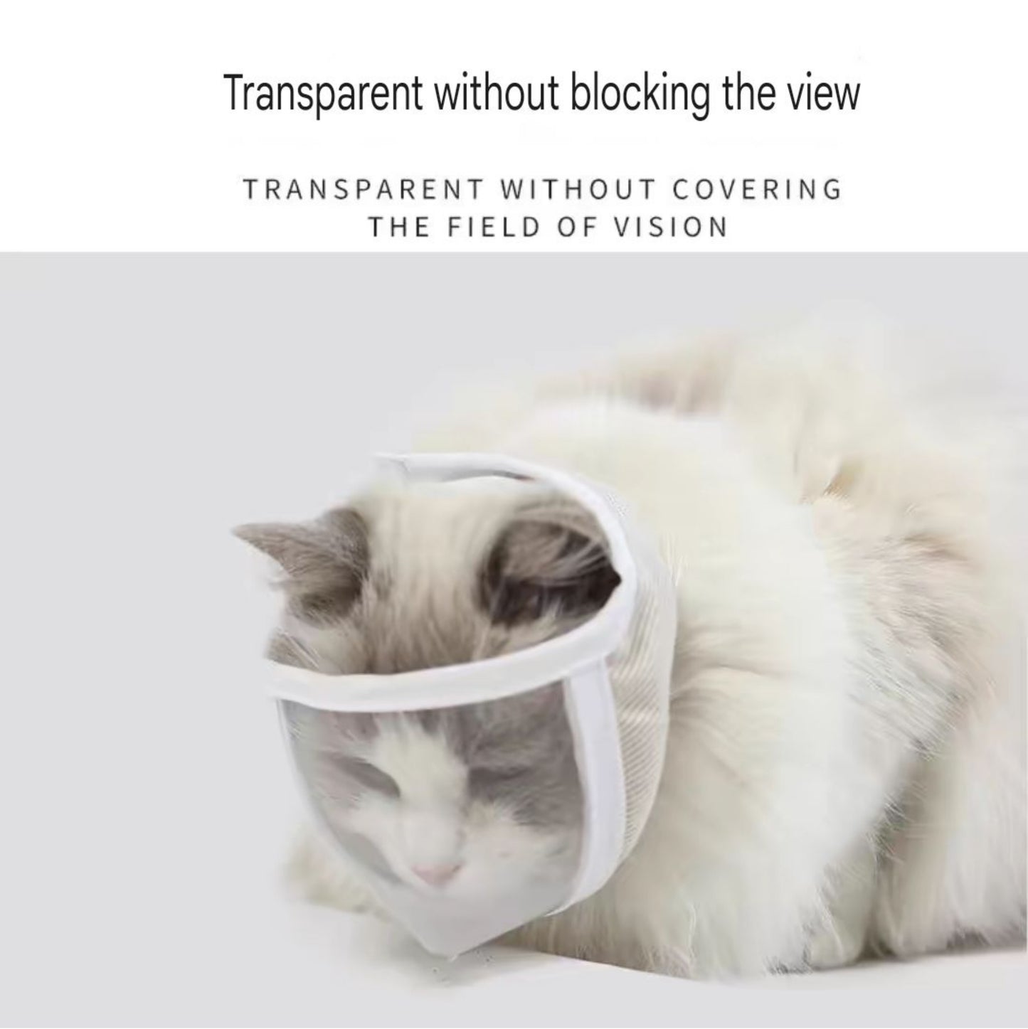 Anti Bite Cat Transparent Muzzle Mask