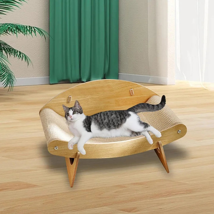 Cat Scratching Bed Cat Couch Bed Large Wood Hammock Wear Resistant CUTIER STORE 