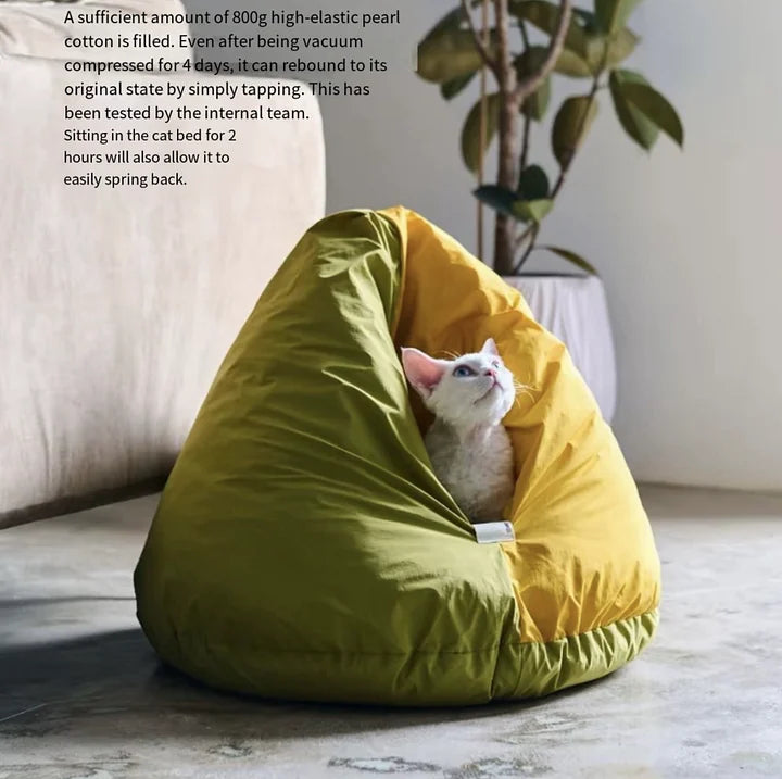 Cozy Cat Sleeping Bag Bed | Waterproof Enclosed Nest for All-Season Comfort