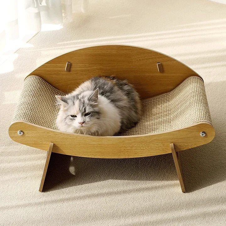 Cat Scratching Bed Cat Couch Bed Large Wood Hammock Wear Resistant CUTIER STORE 