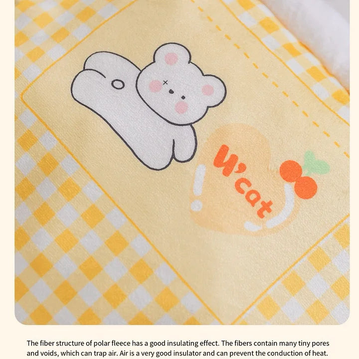 Cozy Winter Cat Sleeping Bag Bed | Plush Enclosed Nest for Indoor Cats