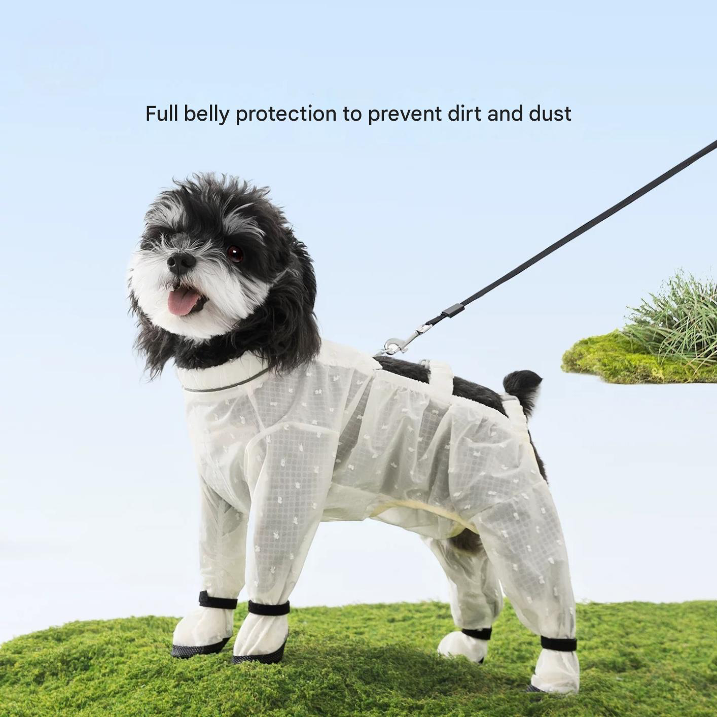 Protective Anti-Dust Dog Pants with Integrated Booties