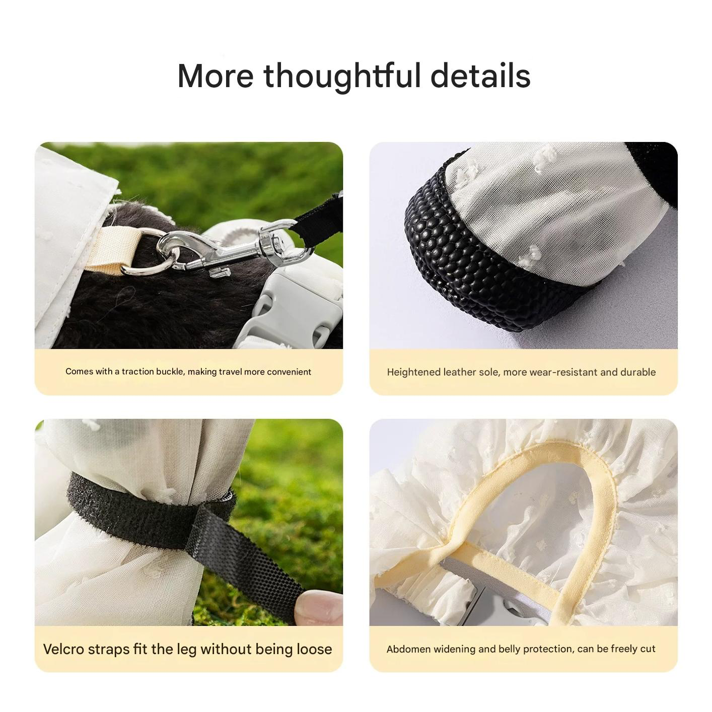 Protective Anti-Dust Dog Pants with Integrated Booties