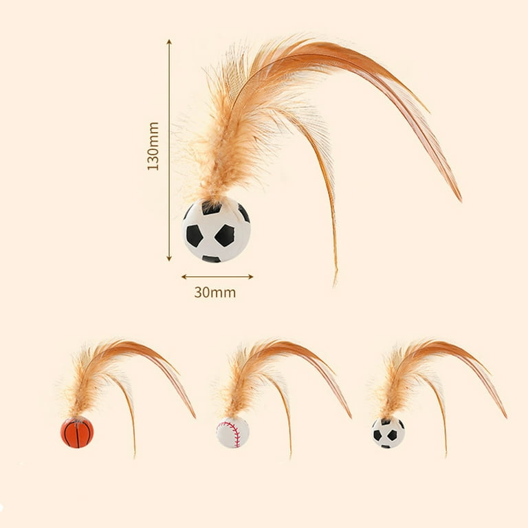 Cat bouncy feather elastic ball