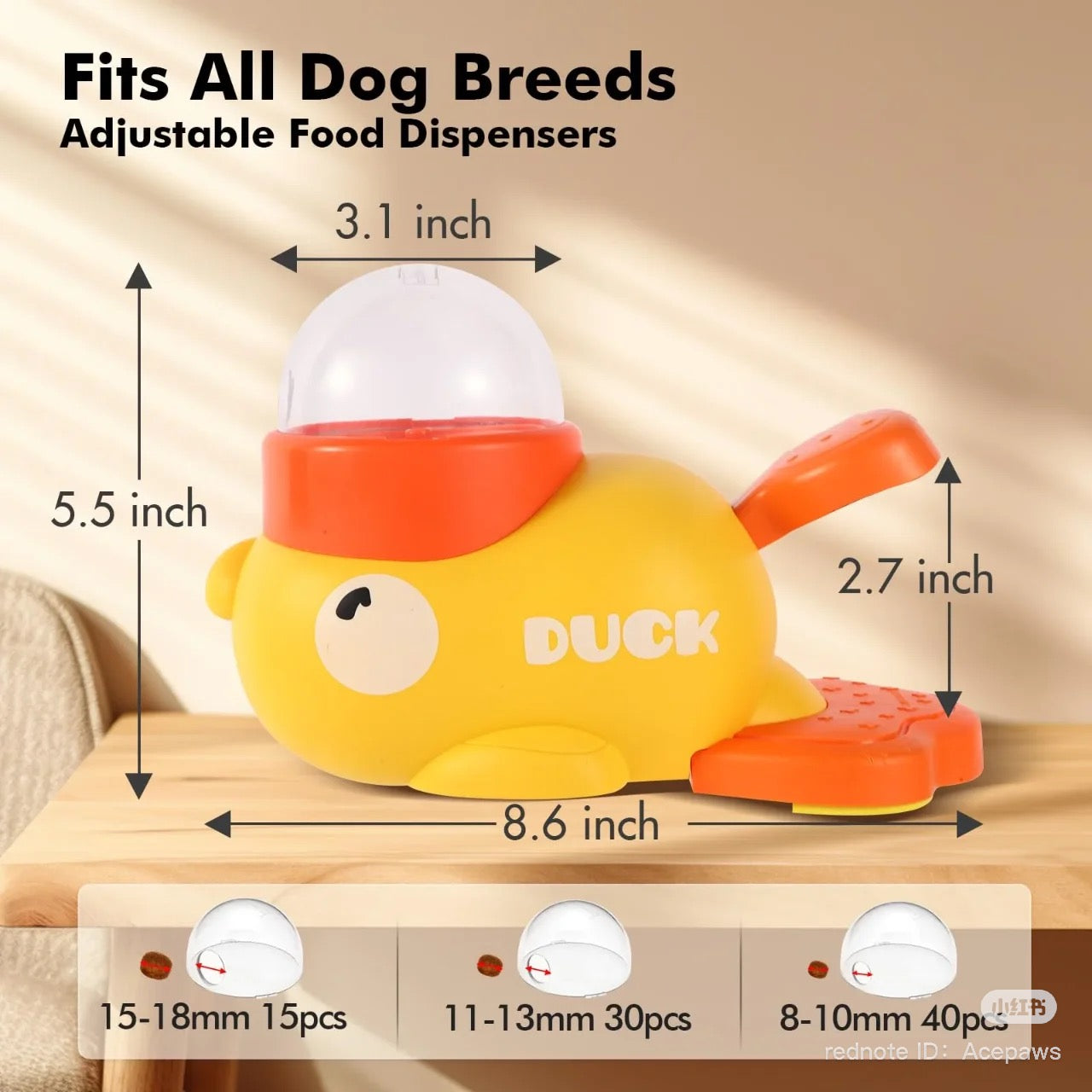 Interactive Duck Design Pet Feeder - Slow Food Dispenser