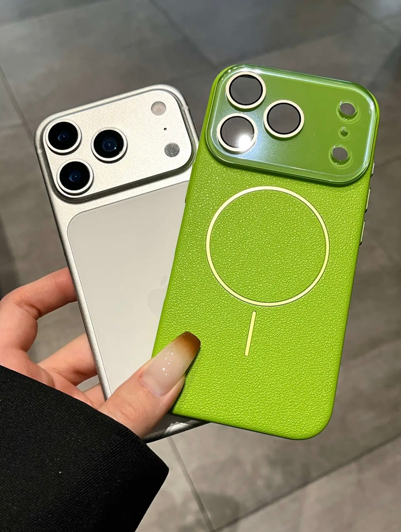 MagSafe Crystal Litchi Grain Case