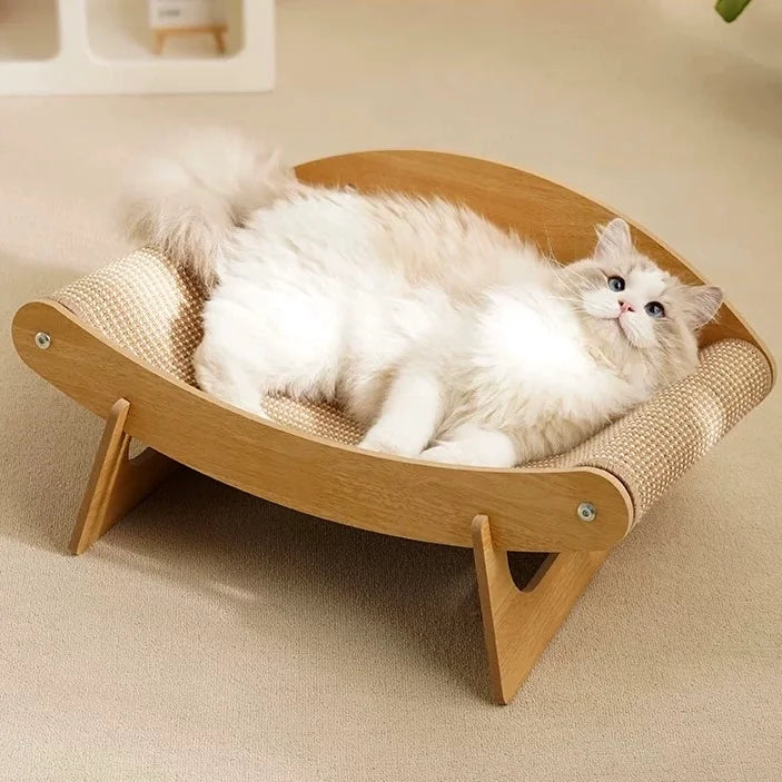 Cat Scratching Bed Cat Couch Bed Large Wood Hammock Wear Resistant CUTIER STORE 