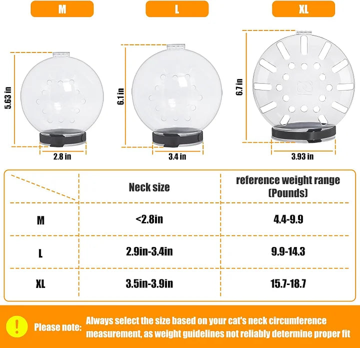 Cat Transparent Muzzle with Breathable Hood | Safe Grooming & Anti-Bite Cover