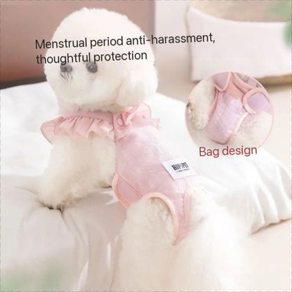 Breathable Dog Period Pants – Reusable Female Dog Heat Nappy & Menstrual Underwear for Dogs