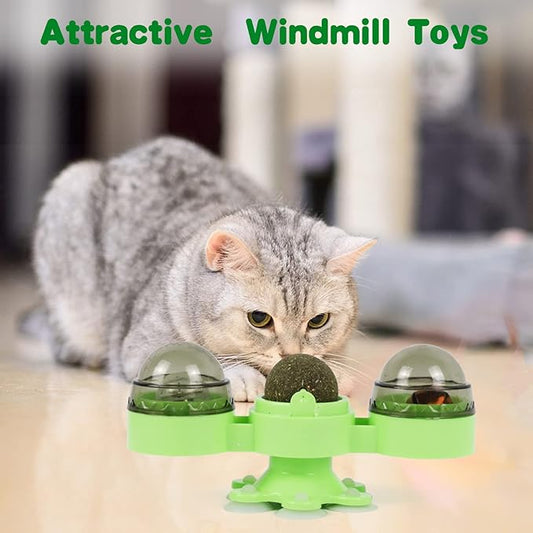 Interactive catnip wind ball