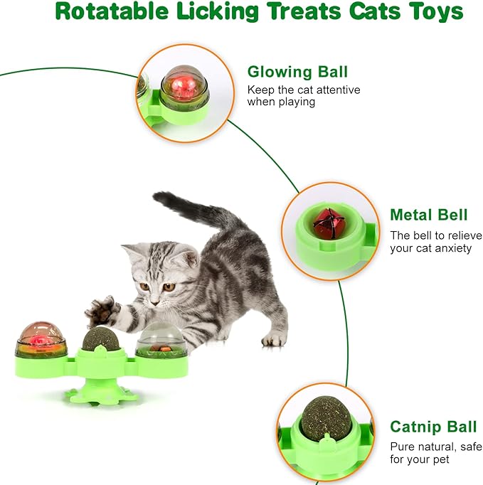 Interactive catnip wind ball