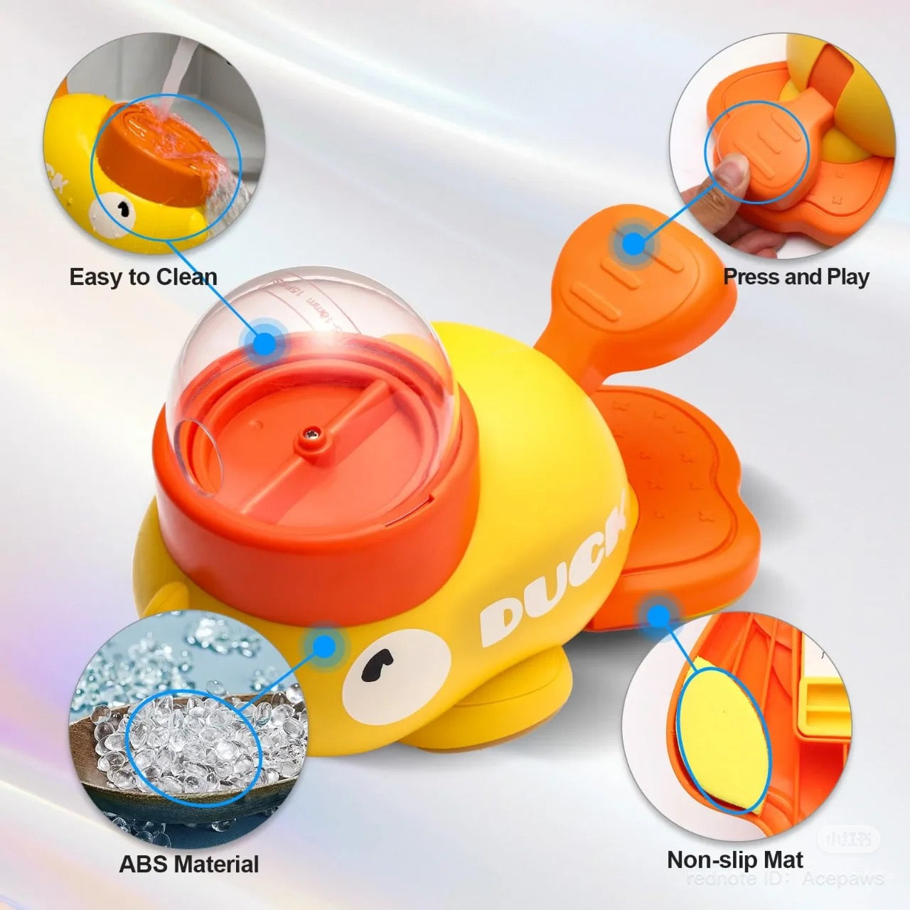 Interactive Duck Design Pet Feeder - Slow Food Dispenser