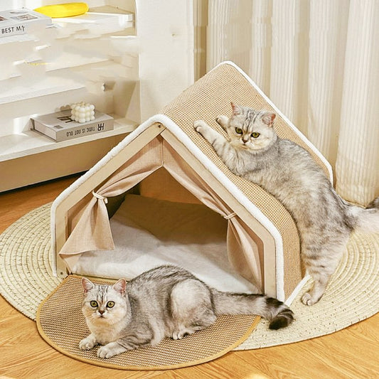 Cat House, Cat Scratchers with Sisal Scratching Board