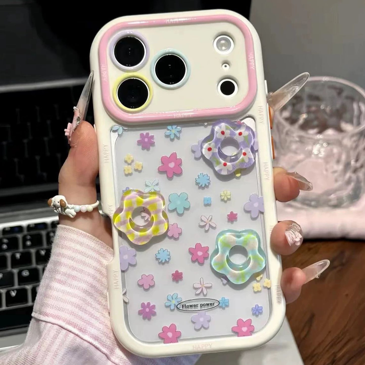Cute flowers star iPhone Case
