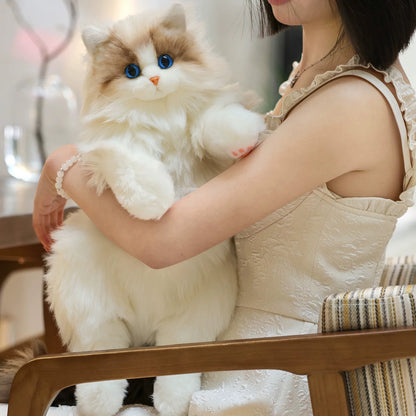 Cute Kitten Plush Backpack – Kawaii Fluffy Cat Stuffed Animal School Bag for Kids & Teens