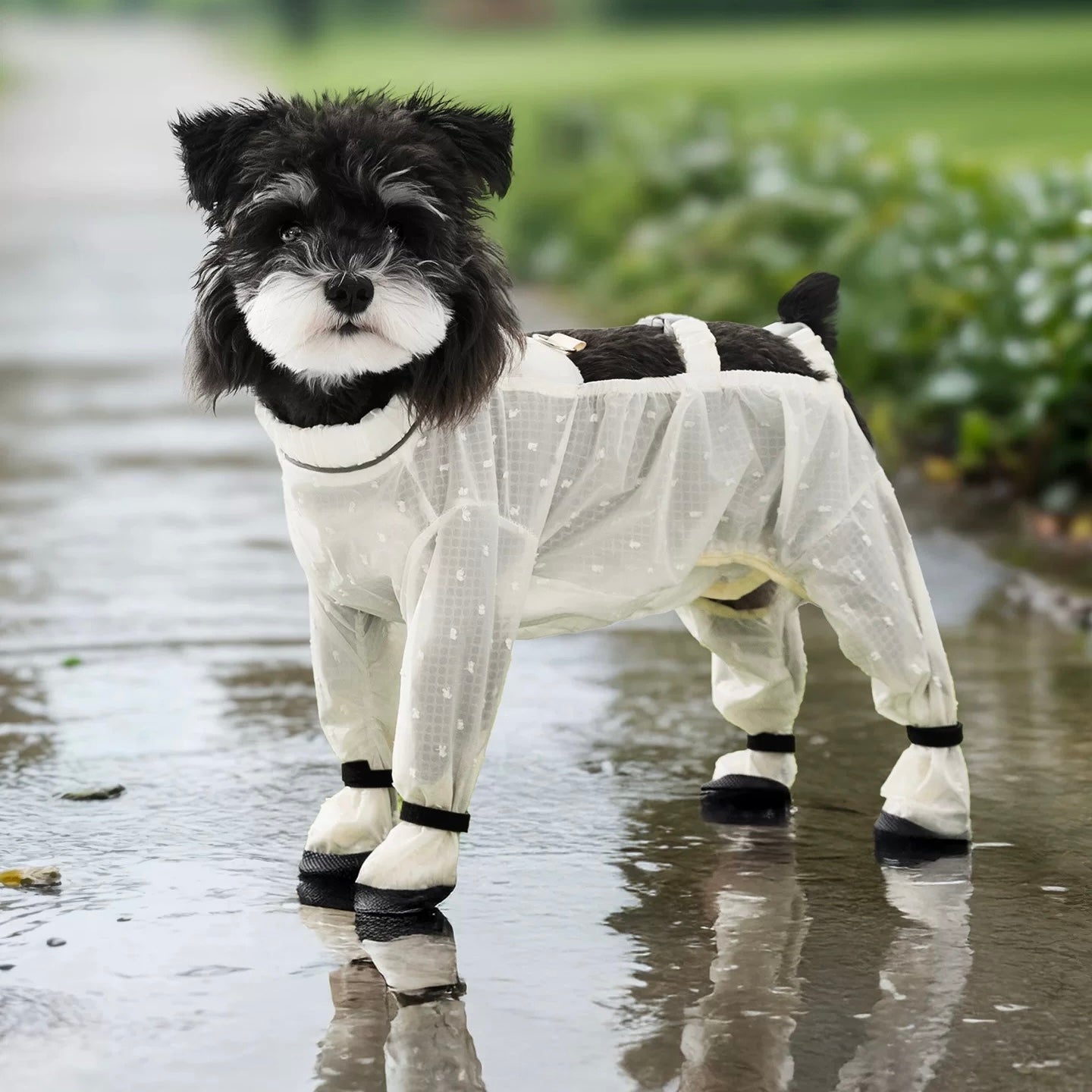 Protective Anti-Dust Dog Pants with Integrated Booties