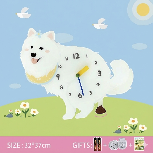 Whimsical Popping Puppy Wall Clock - 3D Cute Home Decor