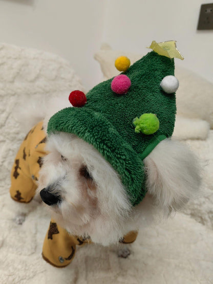 Festive Holiday Pet Hat & Scarf Set – Cute Christmas Costume for Dogs & Cats | Xmas Pet Photo Gift