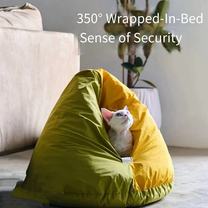 Cozy Cat Sleeping Bag Bed | Waterproof Enclosed Nest for All-Season Comfort