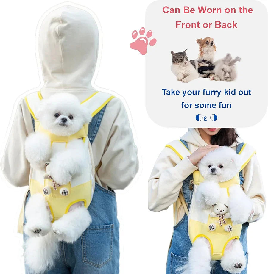 Cute Cartoon Front-Facing Pet Carrier Backpack