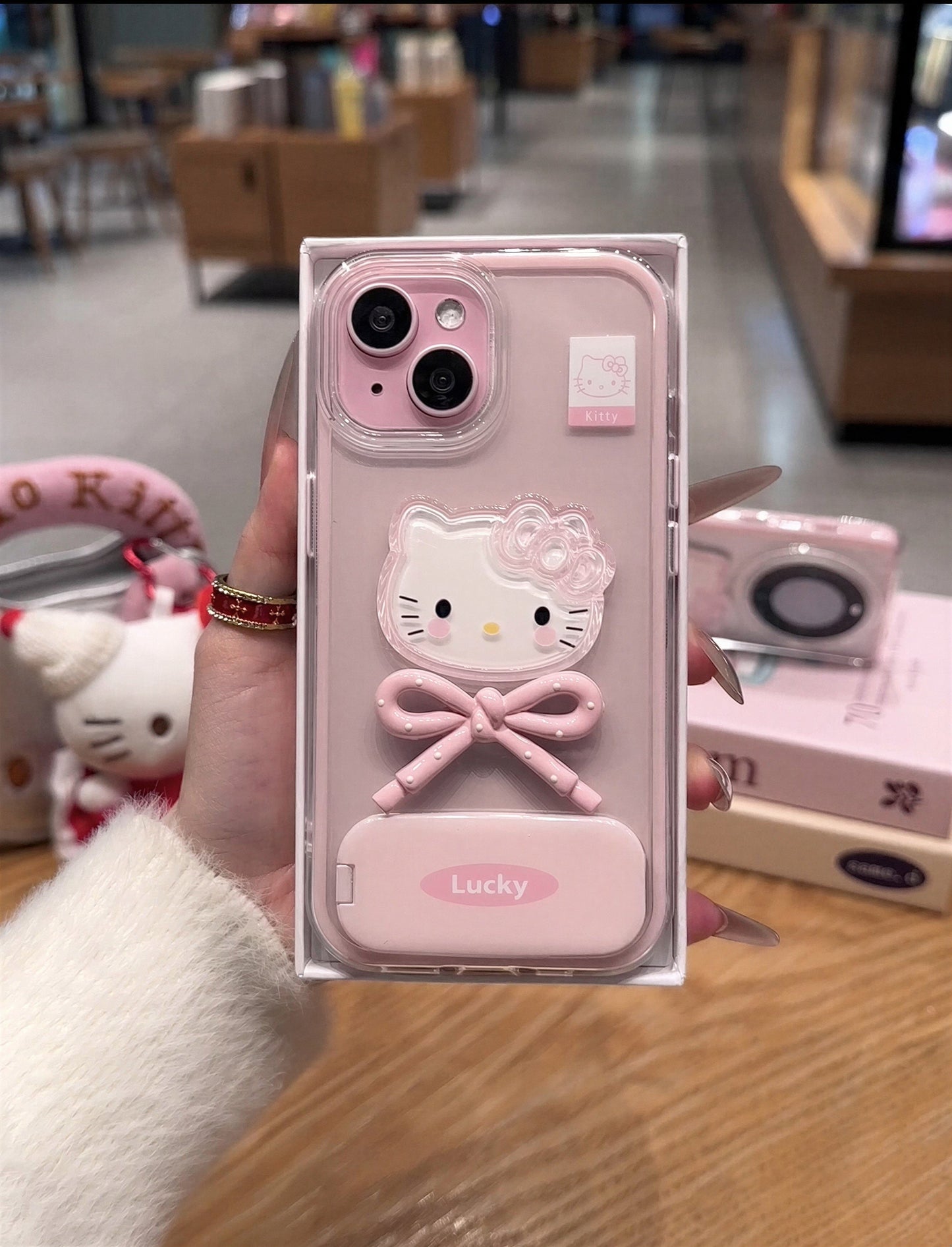 Cute Pink Kitty Bow Phone Case